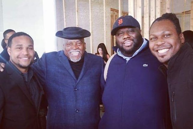 ​Jay Rayford (left) with Motor City Match winner George N'namdi, Motor City Match consultant James Feagin, and Motor City Match Winner Godwin Ihentuge