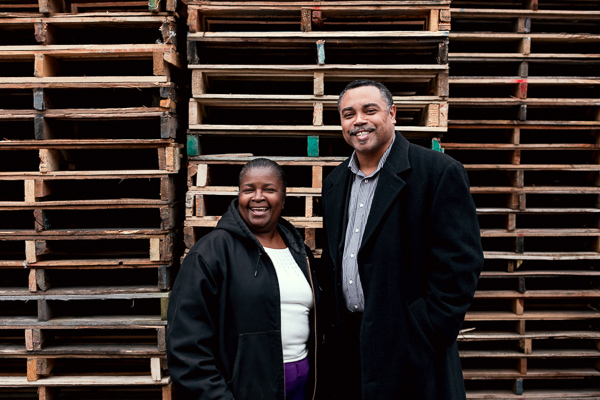 Geraldine Wooten and Les Lance of J&G Pallets