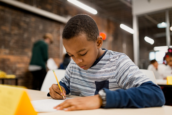 Student at after-school drop-in