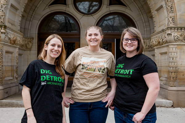 Graduate students Athena Zissis, Kathryn Slocum, and Samantha Ellens
