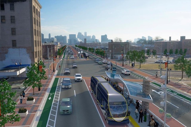 Rendering of Michigan Avenue redesign