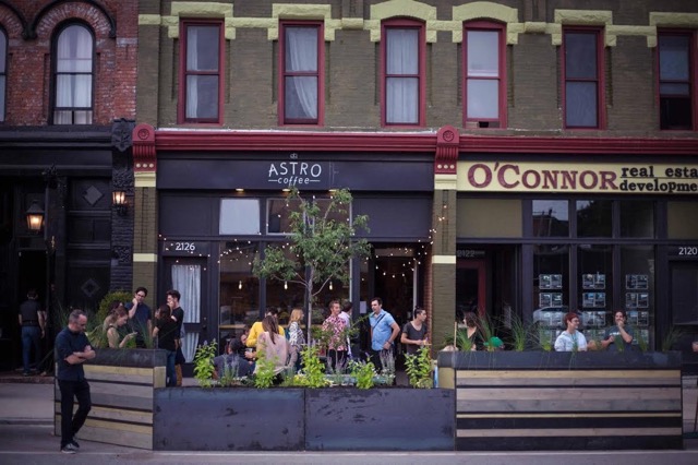 A parklet in Corktown (2015), an example of a possible project at LTU's new master's program 