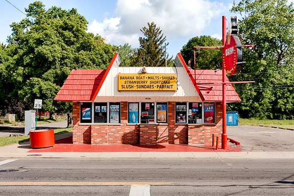 A soft serve ice cream shop on Mack Avenue