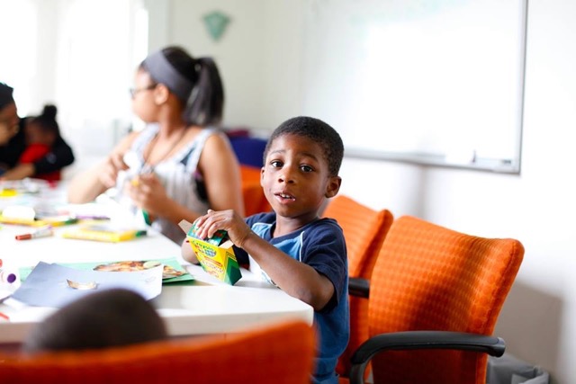 A preschooler at Brilliant Detroit