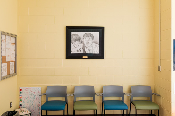 Waiting room at Beaumont Teen Health Center