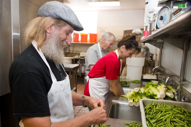 Volunteers at the Capuchin Soup Kitchen