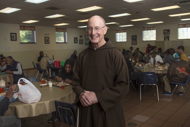 Brother Bob Malloy during lunch at the Capuchin Soup Kitchen