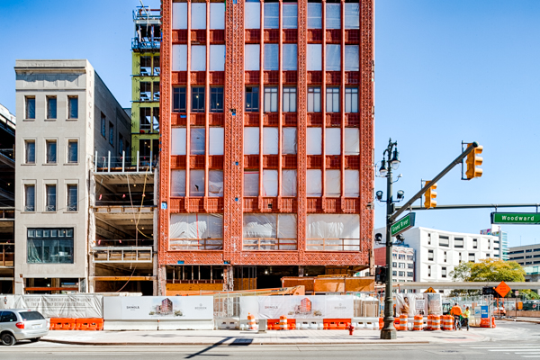 Shinola Hotel, under construction