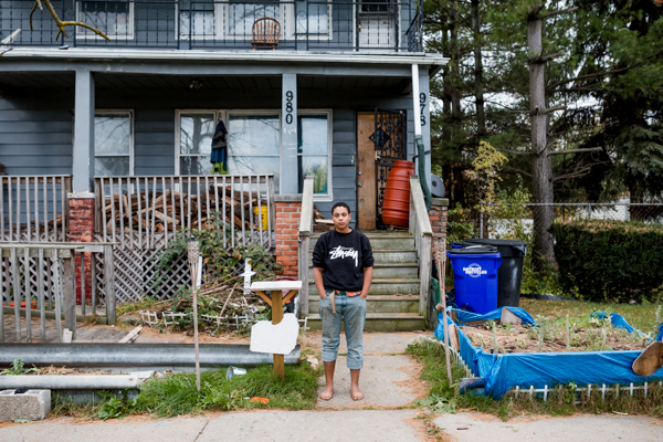 Gabrielle Knox outside the DPS house