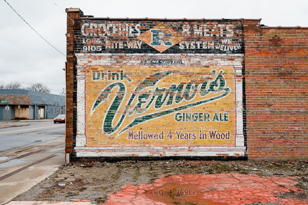 Vernor's mural on the side of a building on McNichols