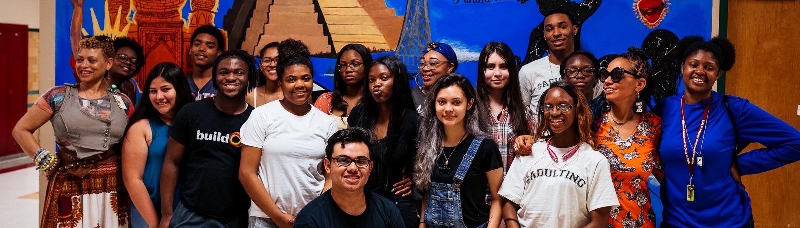 Students at Western International High School in southwest Detroit