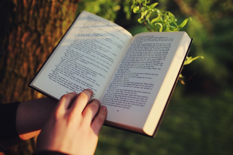 Reading a book