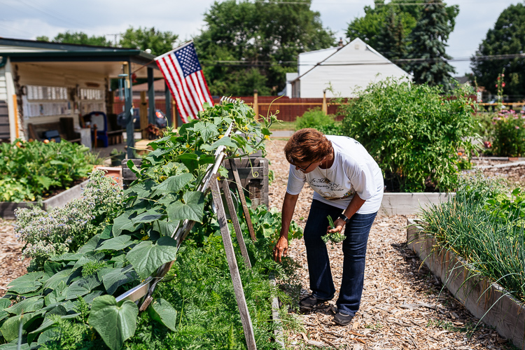 Matney works at In Memory Of…Community Garden