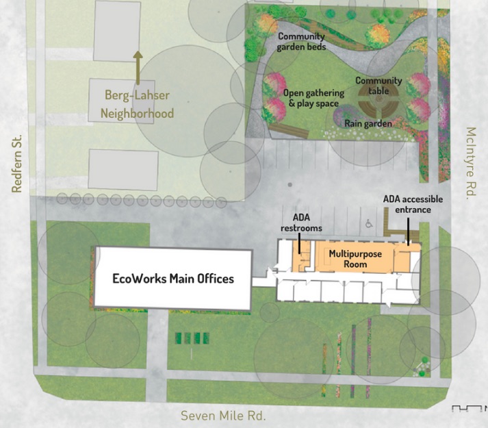 Plan for a park next to EcoWork's office