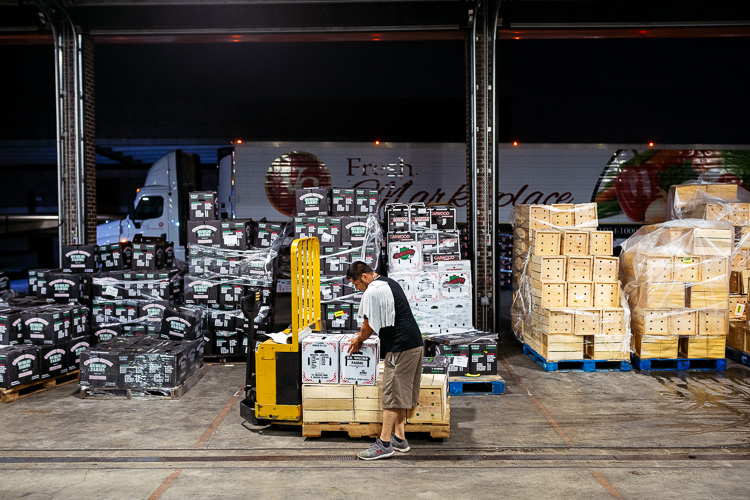 Boxes of produce