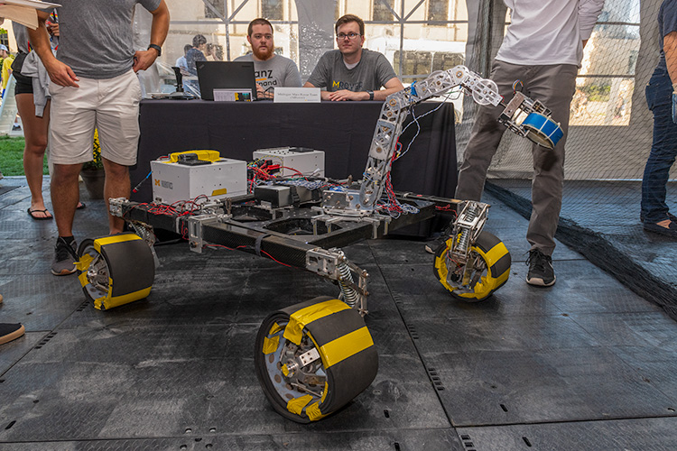 A robot at a U-M robotics event