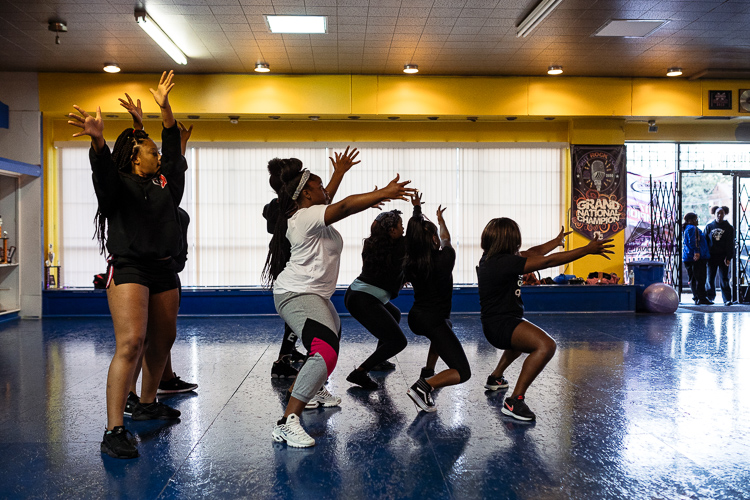 Majik Touch Dance company practicing