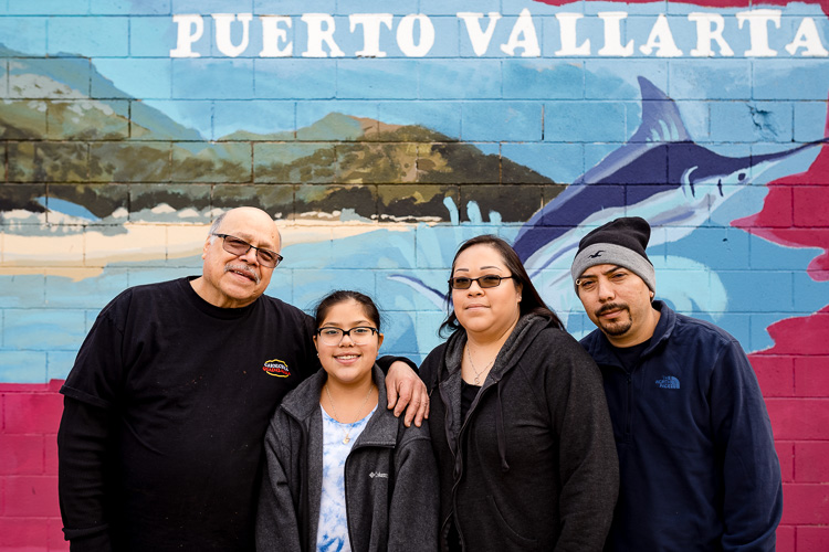 The Carniceria Guadalajara family (from left to right): Salvador, Emily Hernandez, Adriana Hernandez, and Martin Hernandez