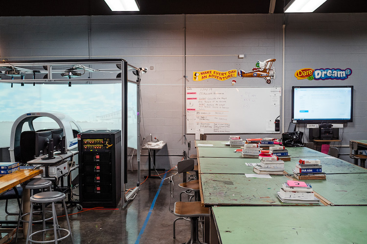 Classroom at Davis Aerospace Technical High School