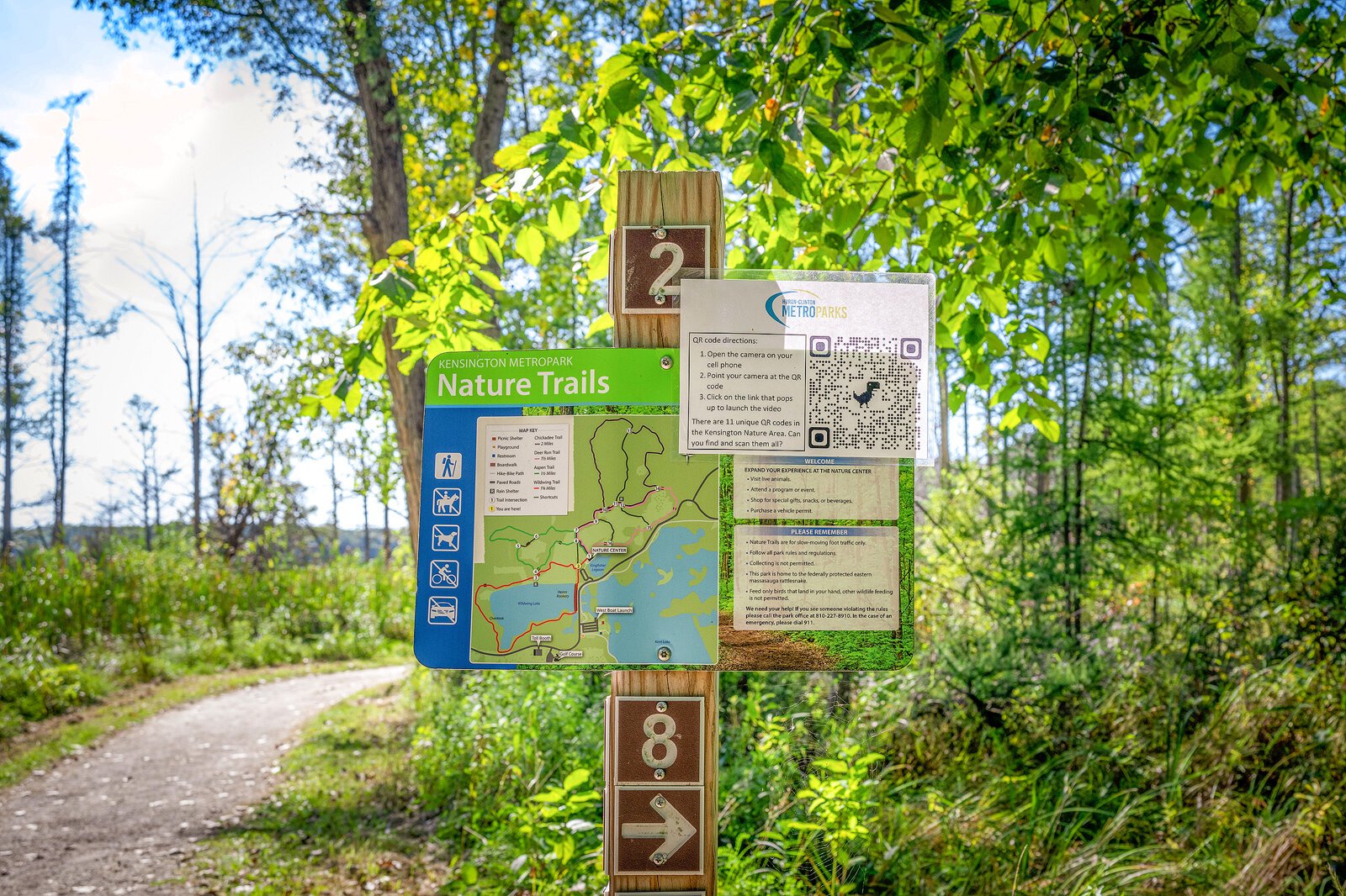 Signage at Kensington Metropark.