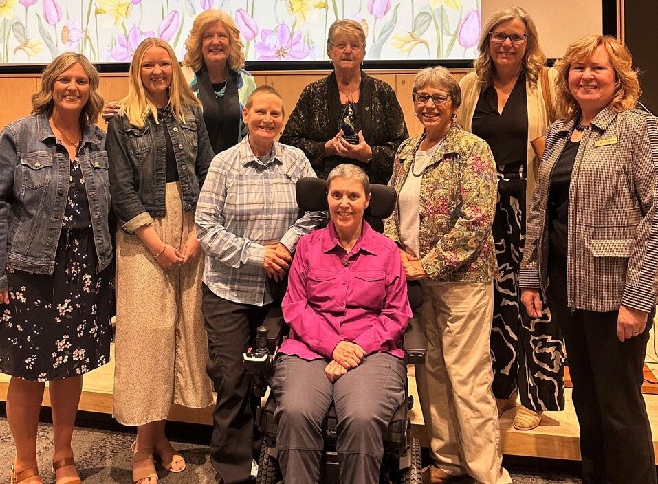 Valerie Orr, left, with G.R.O.W. Fund members