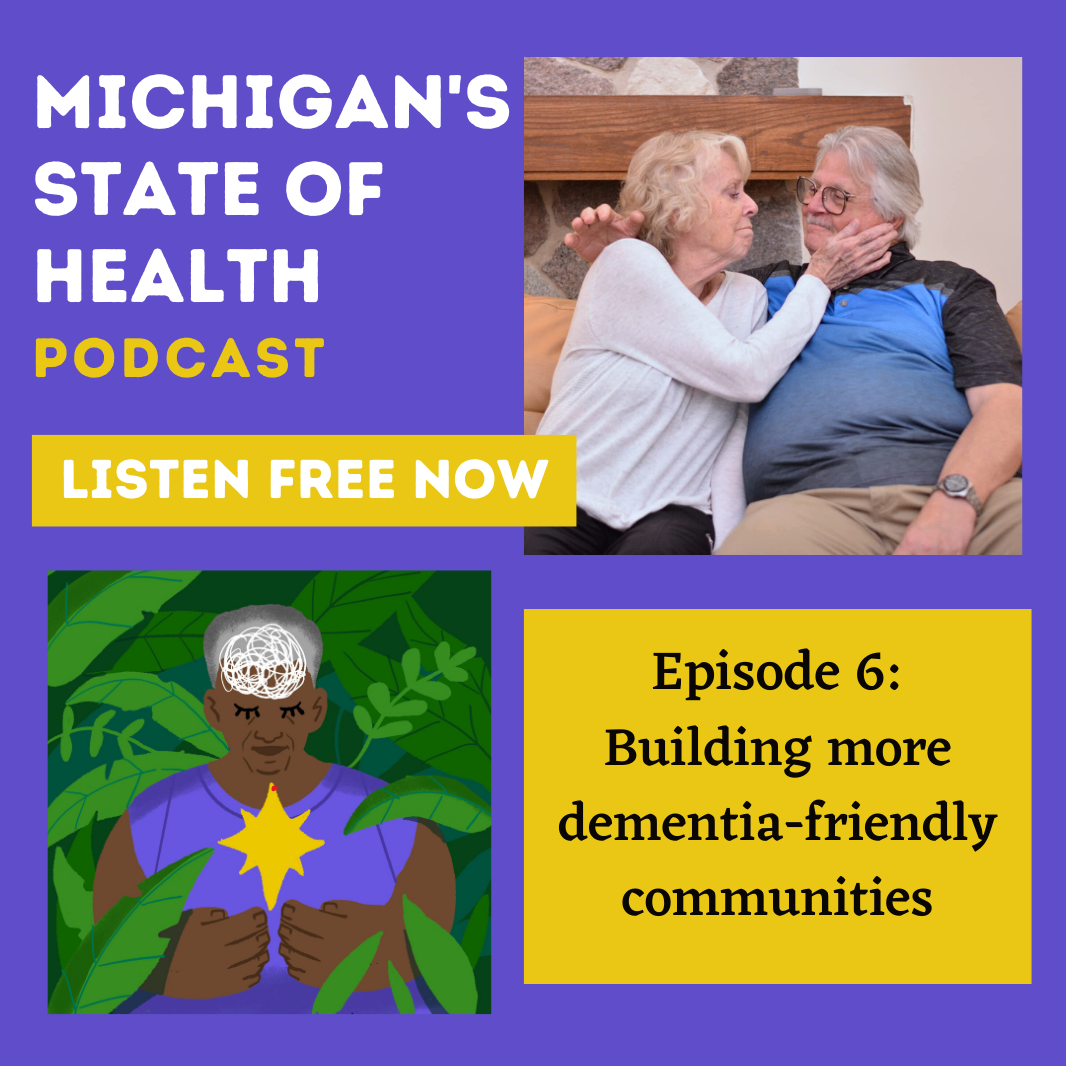 Actors Carol Sizer and Bill Klein rehearse "Memory of a Dance," a play about dementia commissioned by the Southwest Michigan-based Region IV Area Agency on Aging to spread community awareness of the experiences of people living with dementia.