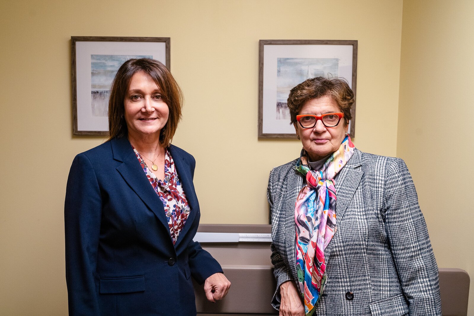 Susan Salhaney and Ewa Matuszewski at Judson Family Center in Warren.