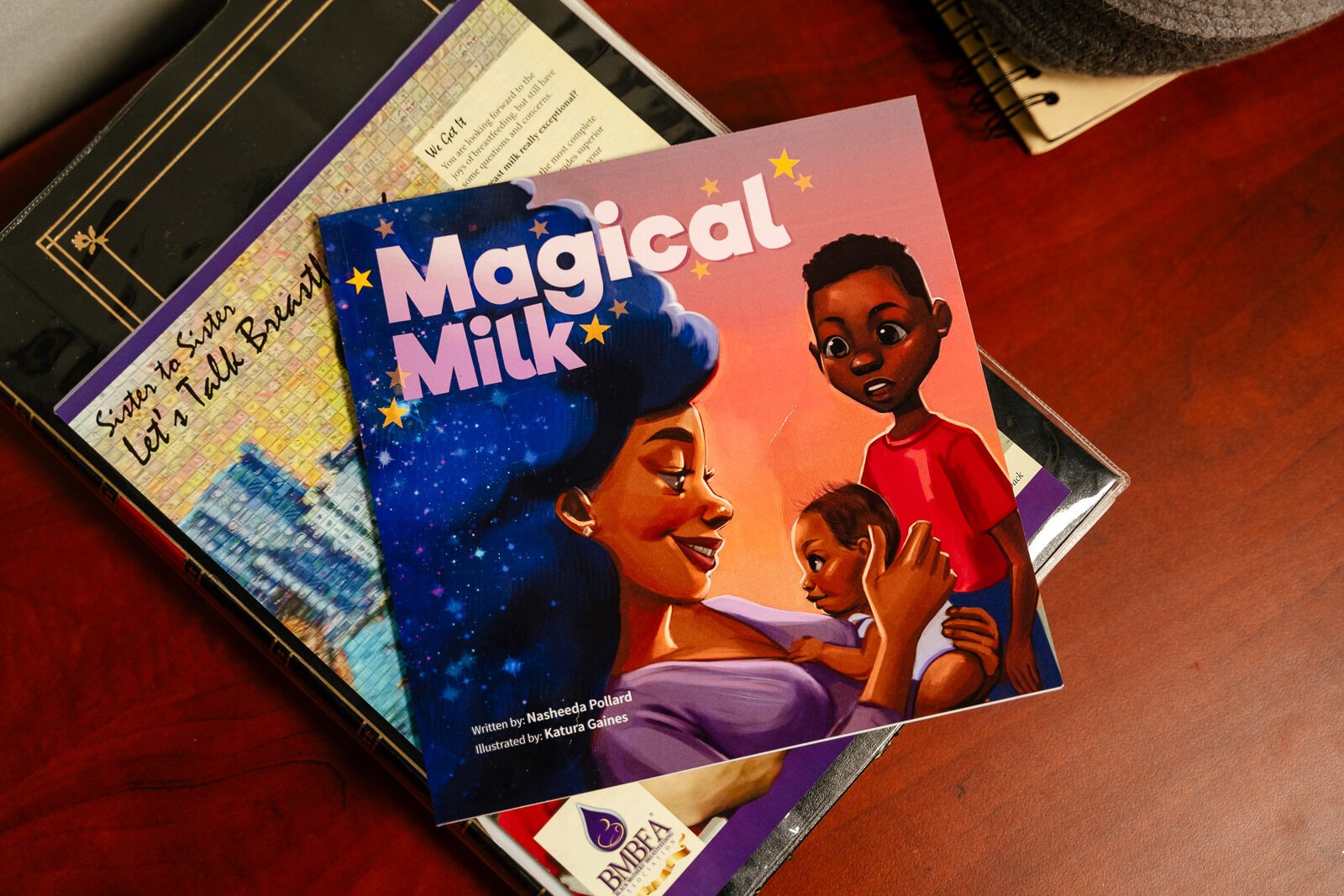 Breastfeeding education materials at the Black Mothers' Breastfeeding Association in Detroit.