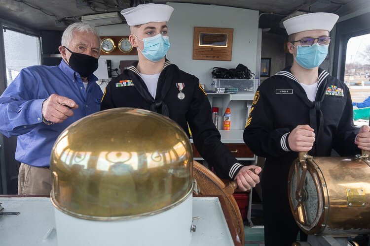 Cadets pilot the Pride of Michigan under Captain Luke Clyburn's watchful eye.