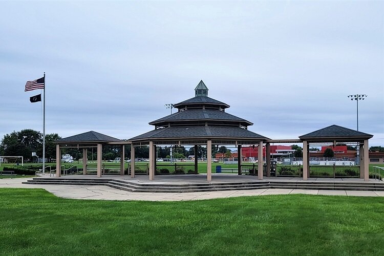 Gazebo at Veterans Memorial Park in Roseville.