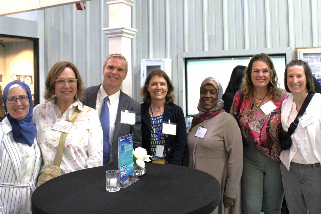 Members of Church of the Latter-day Saints and Zaman staff at 2024 Community Health Center opening