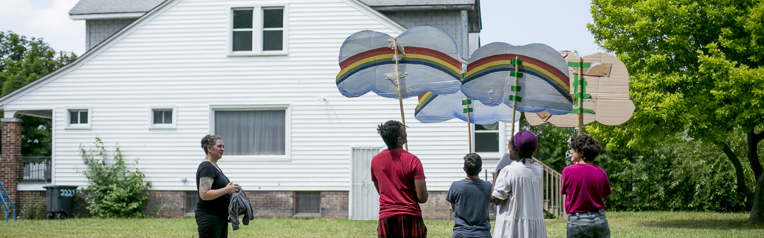 Carrie Morris leads a rehearsal of her Banglatown puppetry troupe