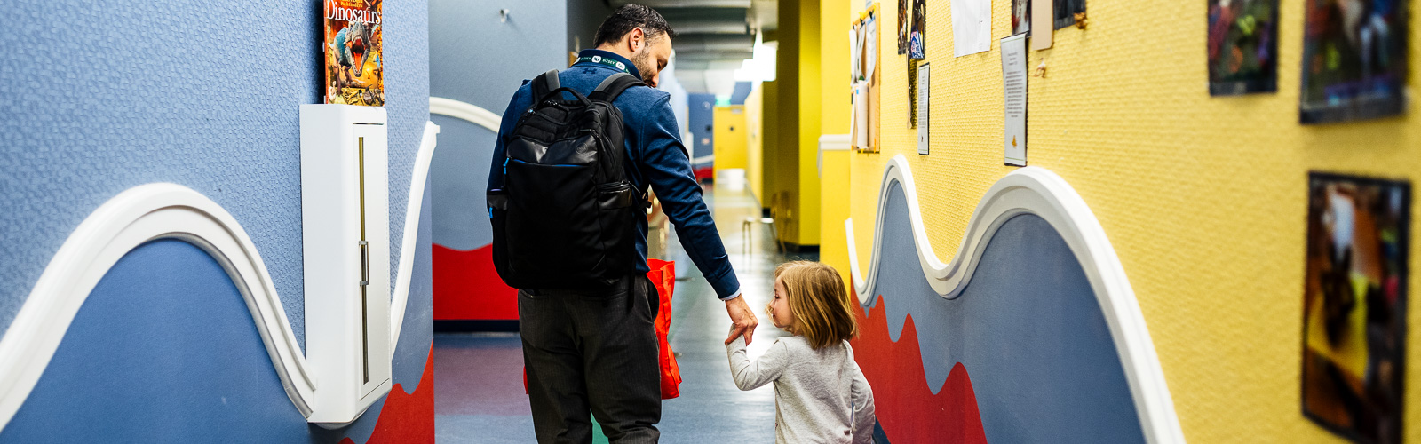 Joe Dudek picks up his daughter from Bright Horizons Early Education & Preschool