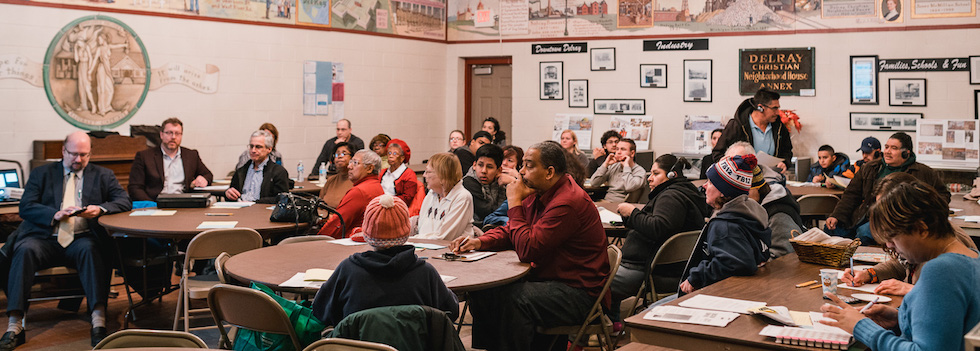 Attendees of a community information session on air quality in Delray