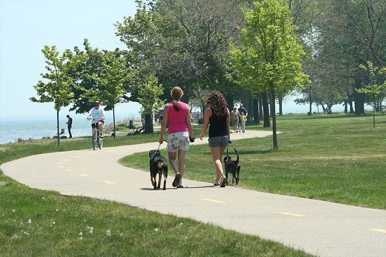 Path at Lake St. Clair Metropark.