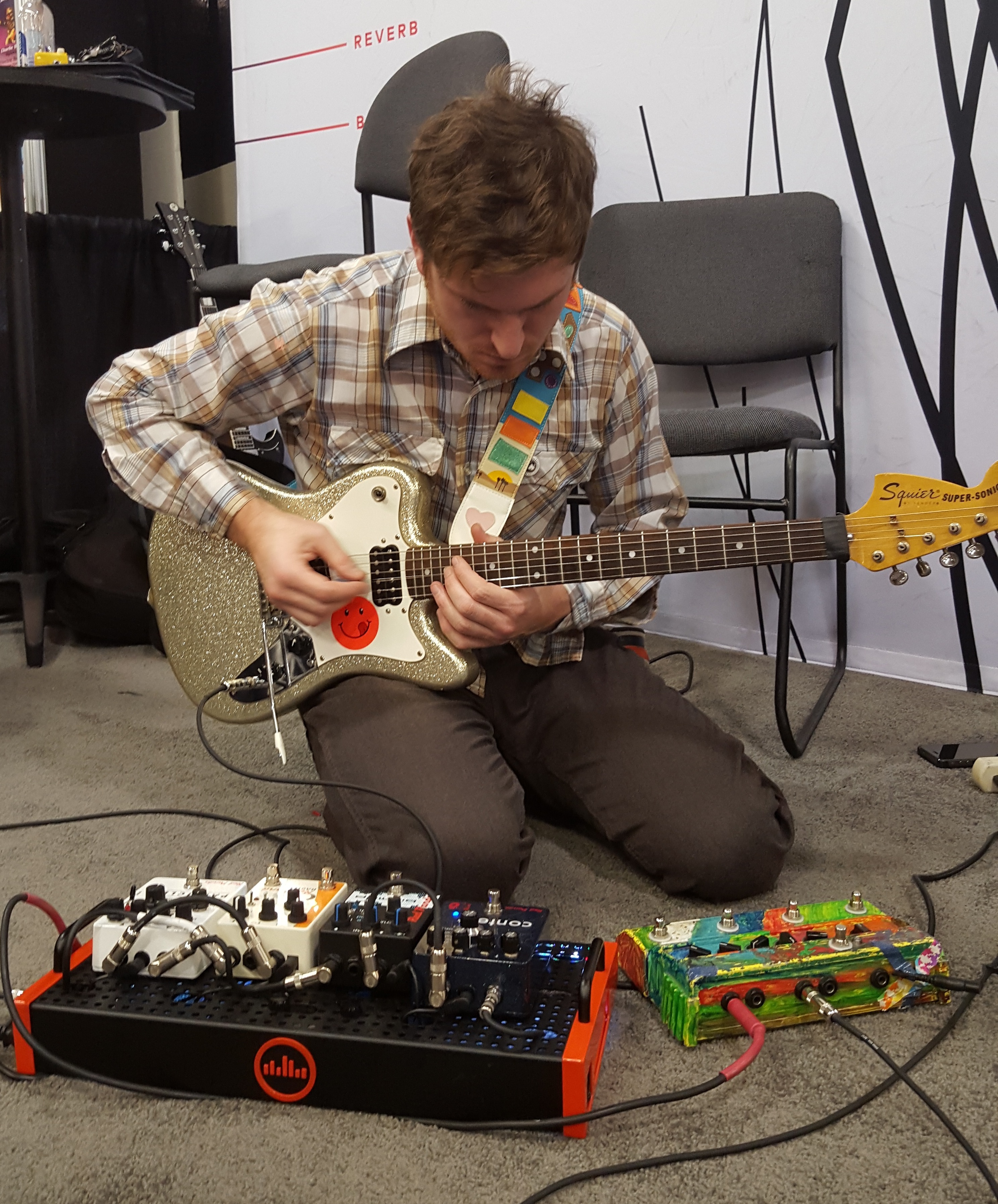 Red Panda guitar playing