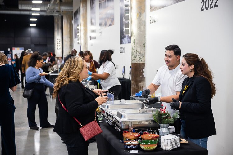 Food from local restaurants was served at the D21 celebration
