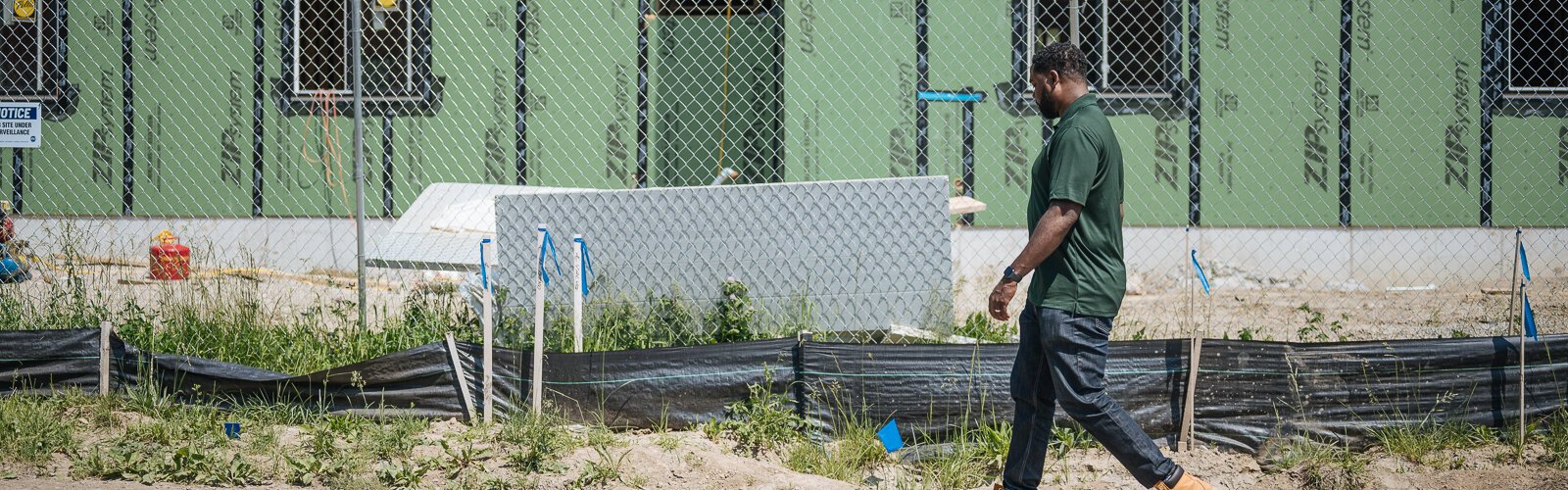 Jason Headen, Vice President of the Detroit Market at CHN Housing Partners, at a new CHN housing development on Orchard Street