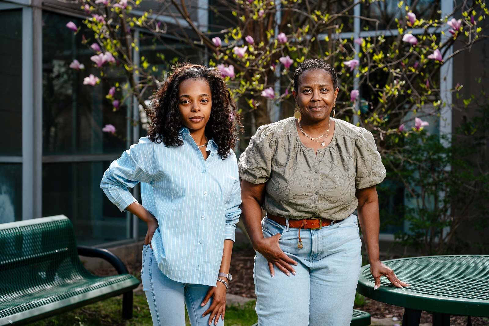 Makaila Lucas (left) and Jeanine Hatcher of GenesisHOPE