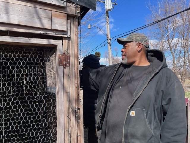 Mark Covington from Georgia Street Community Collective offers a chicken keeping class